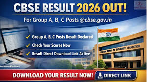 CBSE Group A, B & C Result 2026 Out