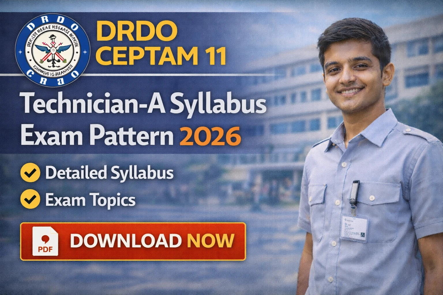 DRDO CEPTAM 11 Technician-A Syllabus Exam Pattern 2026