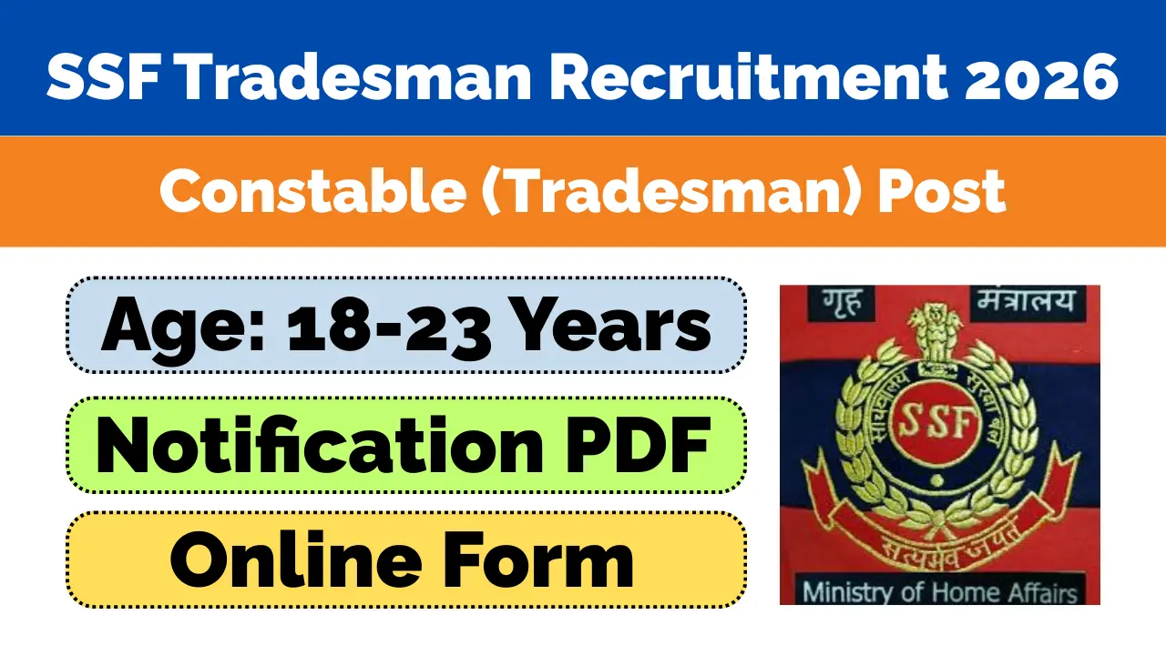 SSF Tradesman Recruitment 2026